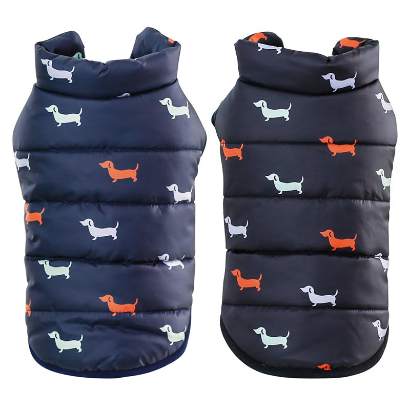 Autumn Winter Cloth Dog Clothes Cool Pet Dog Warm Cloth  Dog Jacket Coats with Fur Collar Small Medium Dogs Puppy Jacket.