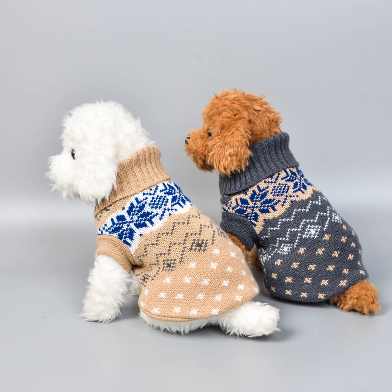 15 Colors Christmas Winter Dog Coat Clothes Warm Soft knitting Pet Dog Vest Sweater For Small Medium Dogs Classic Pattern