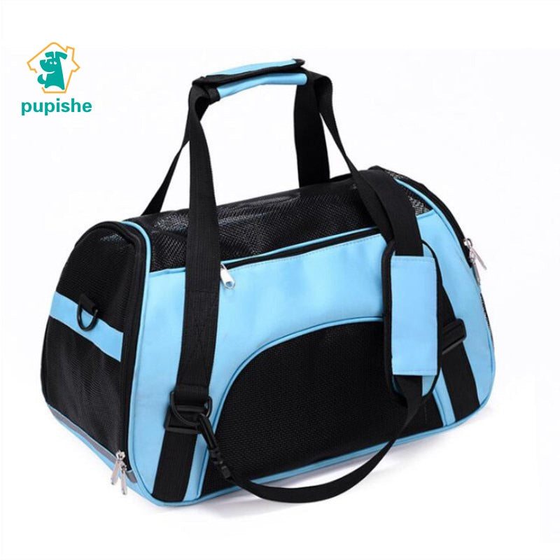 PUPISHE Pet Backpack Messenger Carrier Bags Cat Dog Carrier Outgoing Travel Packets Breathable Pet Handbag Yorkie Chihuahua